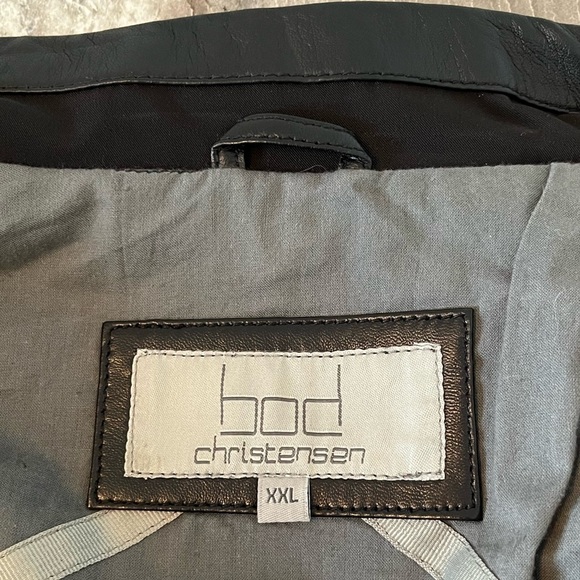 Bod & Christensen XXL Black Fall Jacket with Leather Trim - Picture 11 of 16